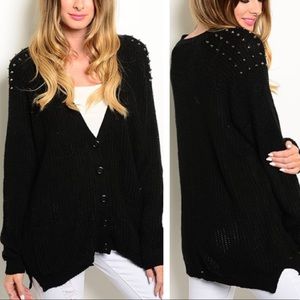 ✨NEW✨Knitted Chunky Sweater With Shoulder Spikes